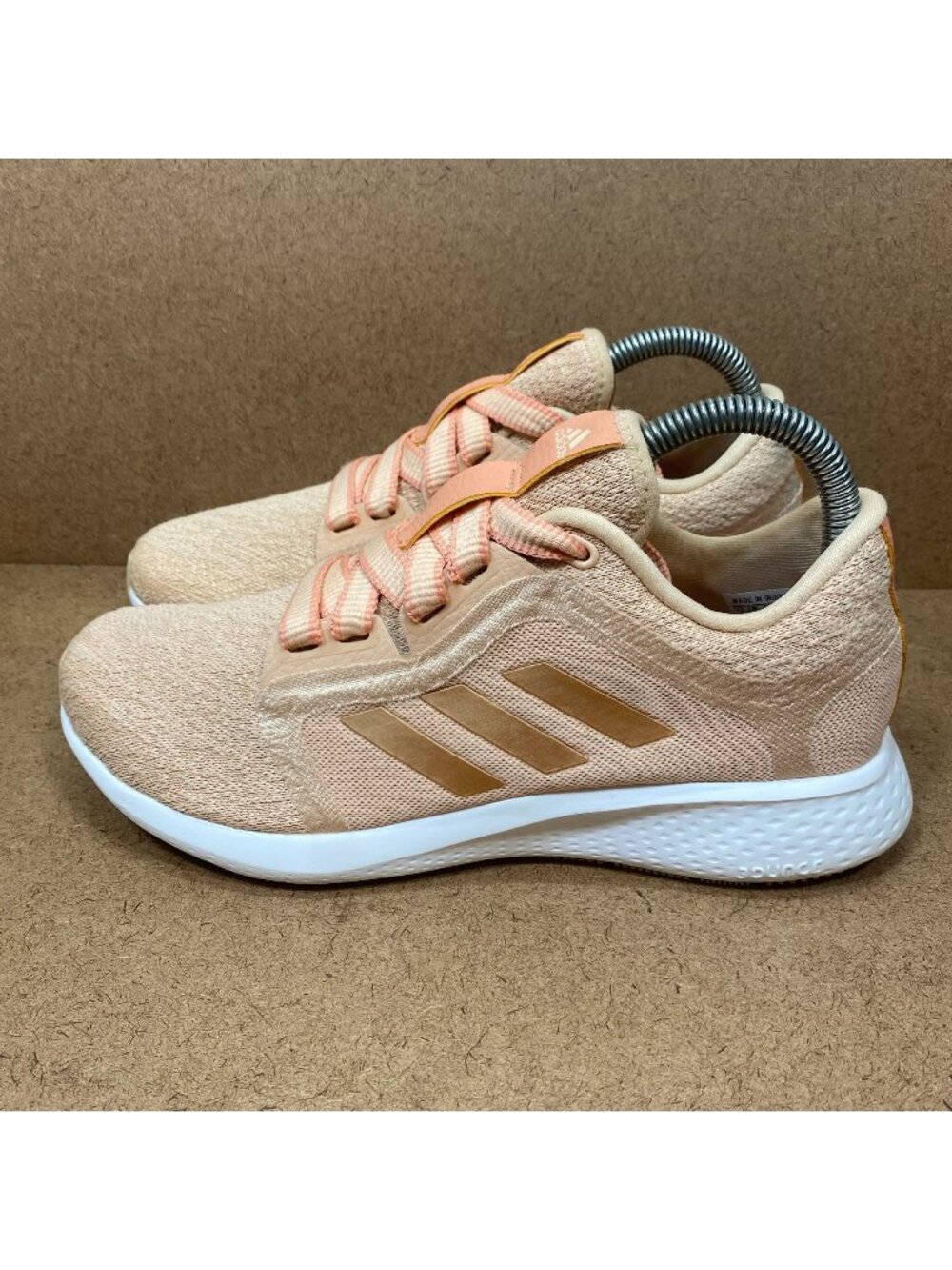 Adidas Womens Edge Lux 4 Peach Running Shoes Size 7 Bounce Midsole Lightweight